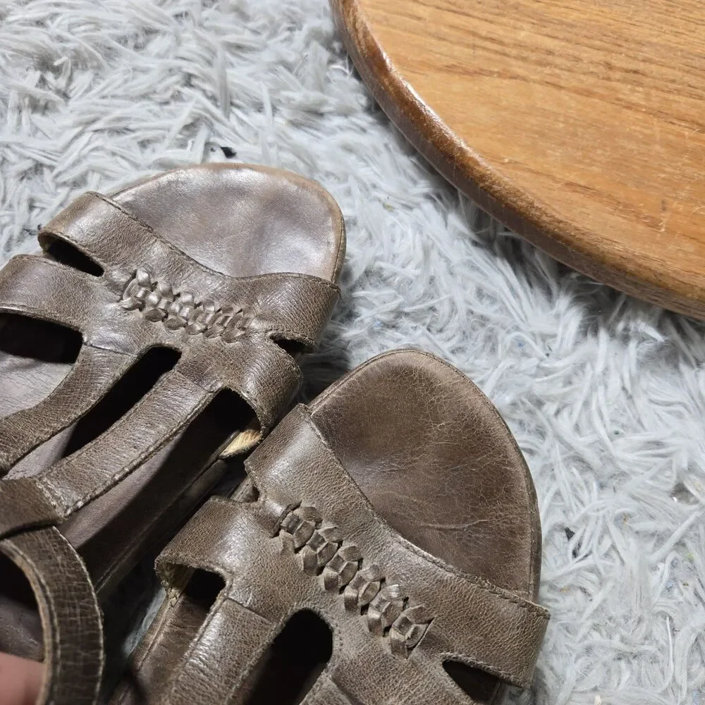 Keen Emerald City Strappy Sandals Womens 9.5 Brown Leather Outdoor Walking Shoes